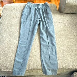 Gray tapered leg dress pants